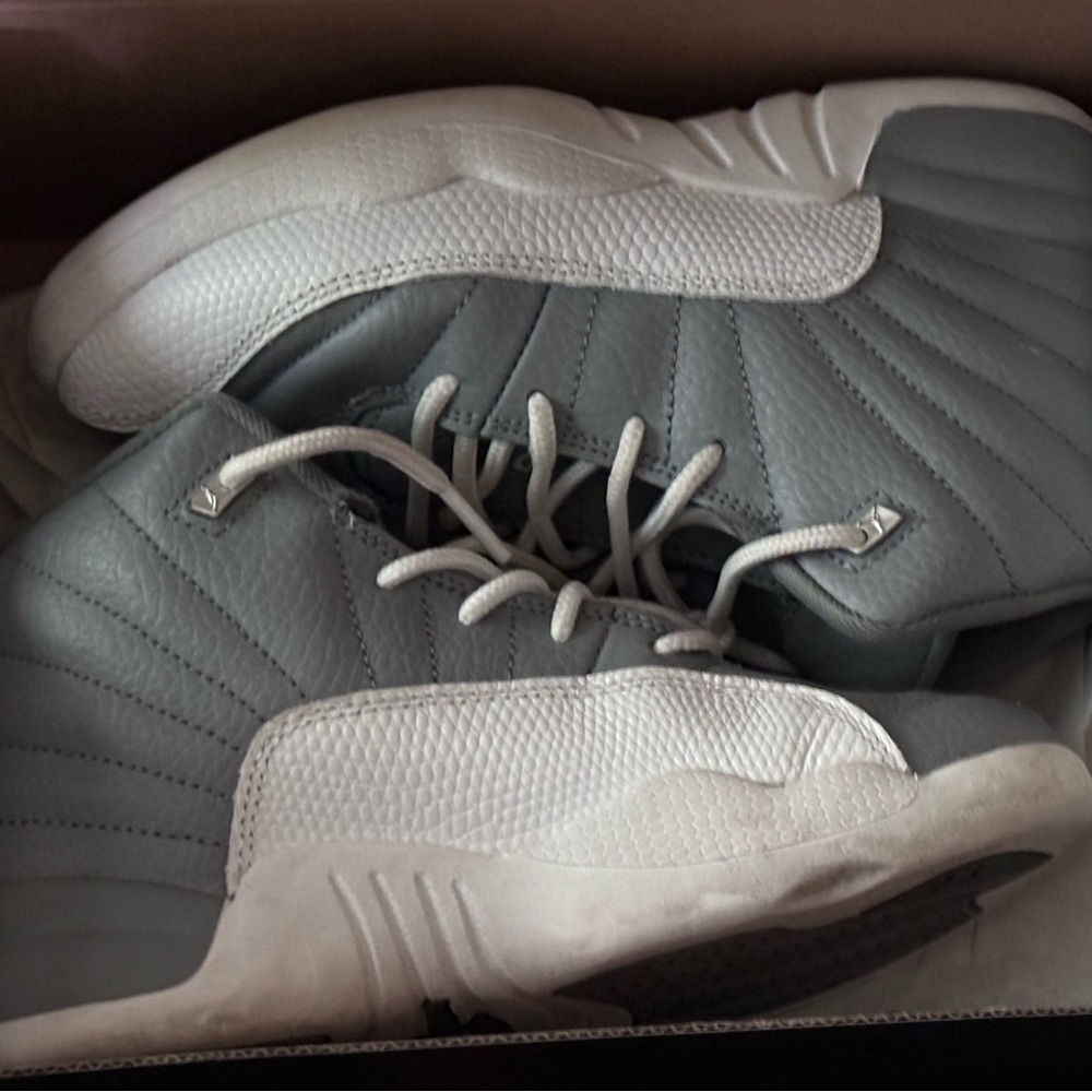 Kids Jordan Sneakers - Gray and White